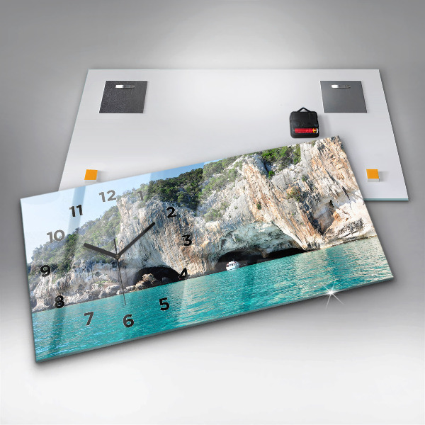 Horloge murale horizontale Grotte sous-marine
