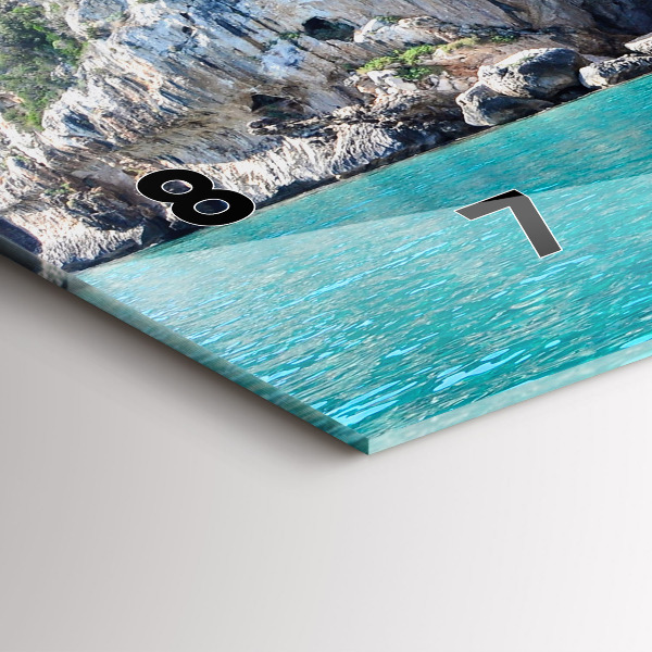Horloge murale horizontale Grotte sous-marine