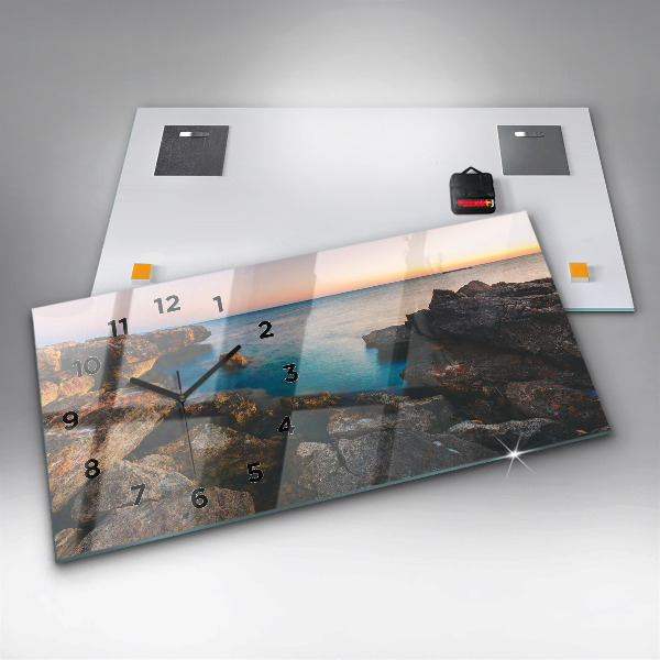 Horloge murale horizontale Paysage marin