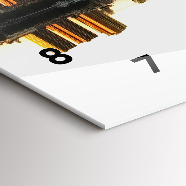 Horloge murale horizontale Une ville sur la rivière