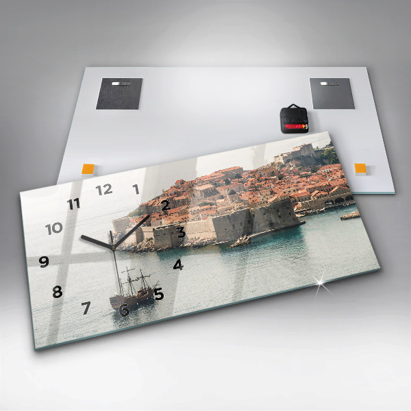 Horloge murale horizontale Voilier à Dubrovnik