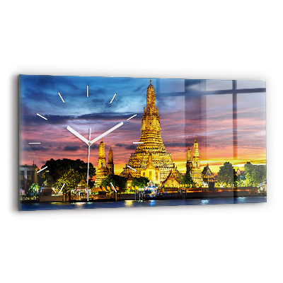 Horloge rectangulaire horizontale Temple à Bangkok
