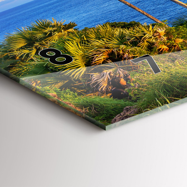 Horloge rectangulaire horizontale Phuket en Thaïlande