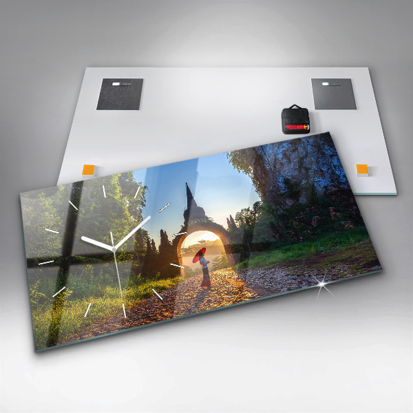 Horloge rectangulaire horizontale Parc de Surat Thani en Thaïlande