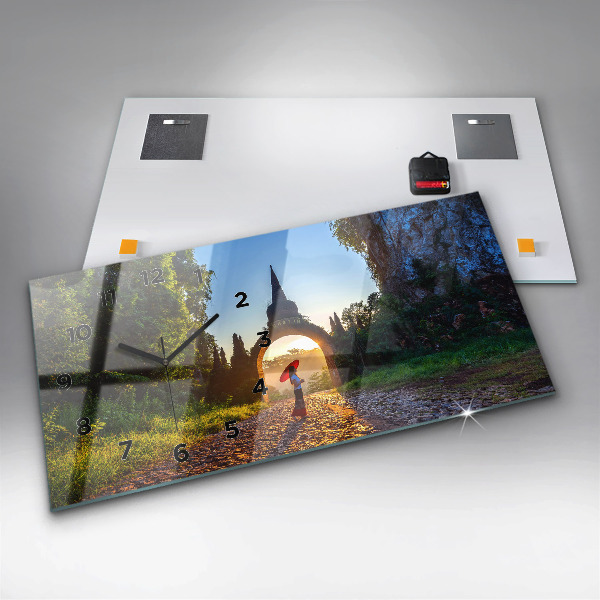 Horloge rectangulaire horizontale Parc de Surat Thani en Thaïlande