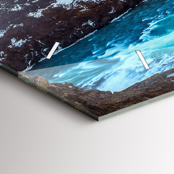 Horloge rectangulaire horizontale Cascade de Gullfoss en Islande