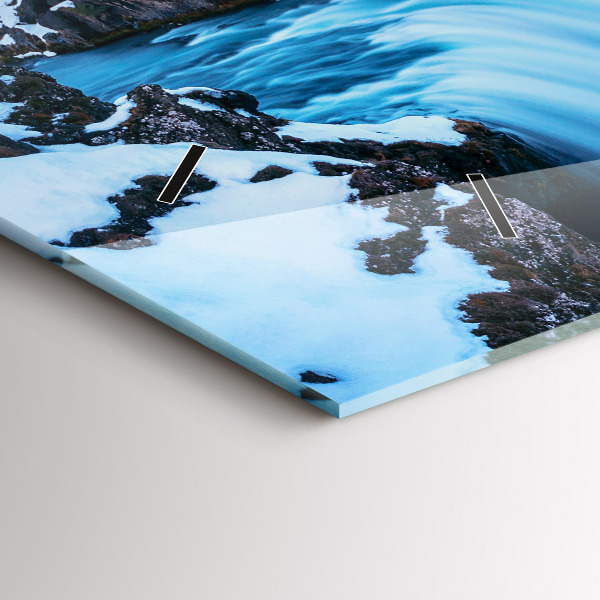 Horloge rectangulaire horizontale Cascade de Godafoss, Islande