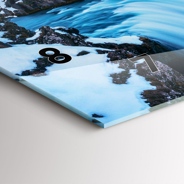 Horloge rectangulaire horizontale Cascade de Godafoss, Islande