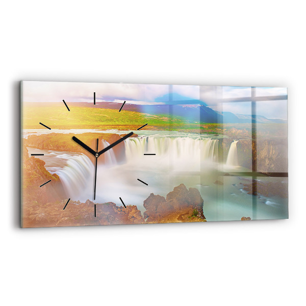 Horloge rectangulaire horizontale Godafoss en Islande