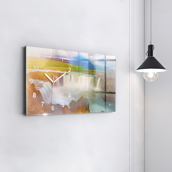 Horloge rectangulaire horizontale Godafoss en Islande