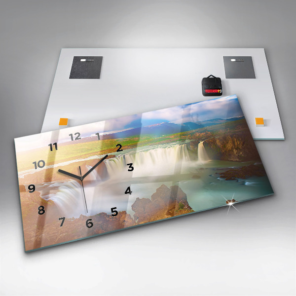 Horloge rectangulaire horizontale Godafoss en Islande
