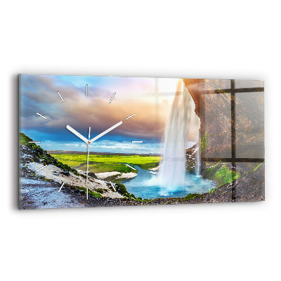 Horloge rectangulaire horizontale Cascade en Islande