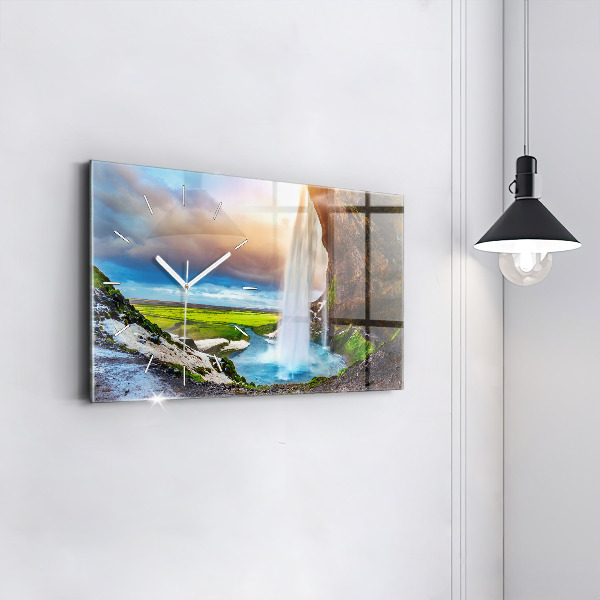 Horloge rectangulaire horizontale Cascade en Islande