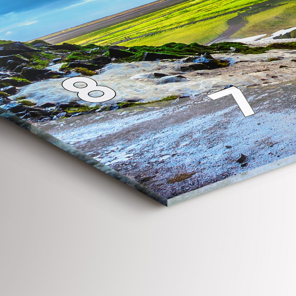 Horloge rectangulaire horizontale Cascade en Islande