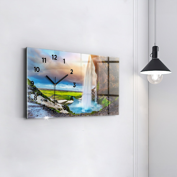 Horloge rectangulaire horizontale Cascade en Islande