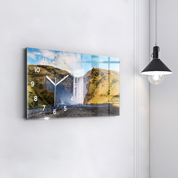 Horloge rectangulaire horizontale Cascade en Islande