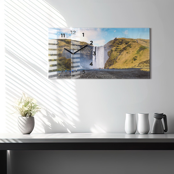 Horloge rectangulaire horizontale Cascade en Islande