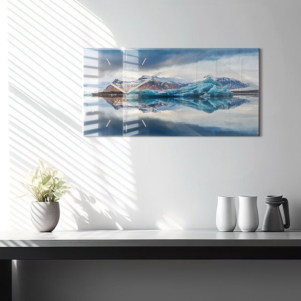 Horloge rectangulaire horizontale Lac Jokulsarlon Islande