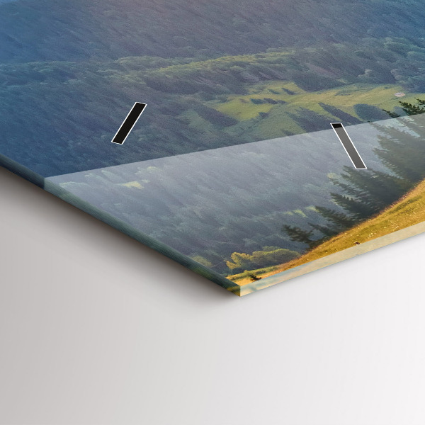 Horloge rectangulaire horizontale Paysage avec forêts