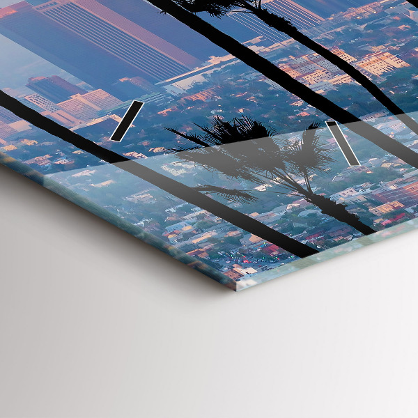 Horloge rectangulaire horizontale Coucher de soleil à Los Angeles