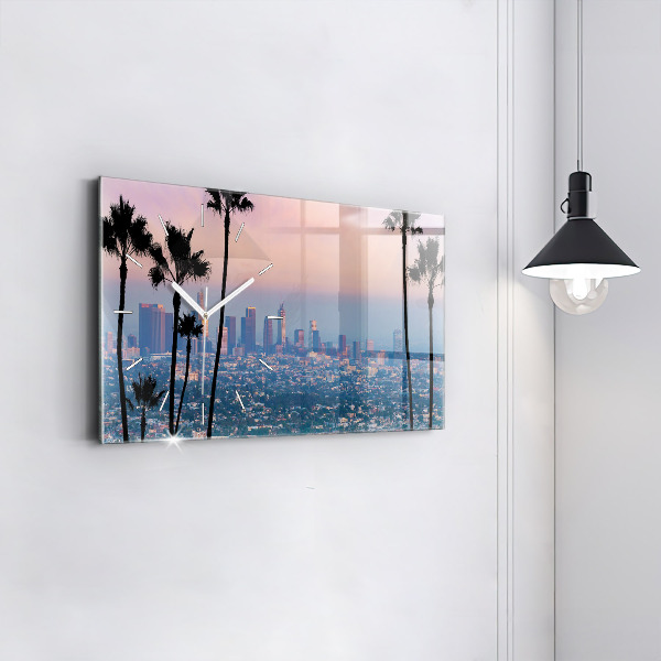 Horloge rectangulaire horizontale Coucher de soleil à Los Angeles
