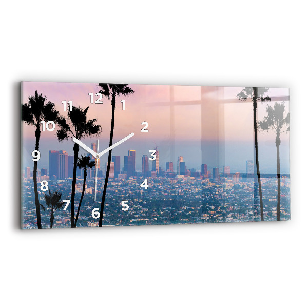 Horloge rectangulaire horizontale Coucher de soleil à Los Angeles