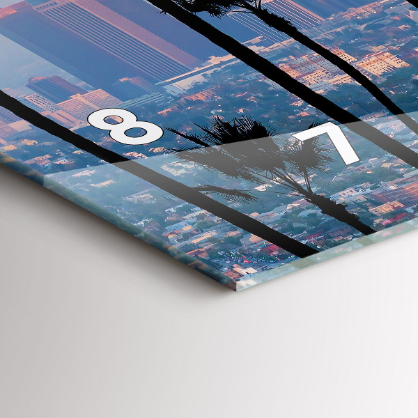 Horloge rectangulaire horizontale Coucher de soleil à Los Angeles