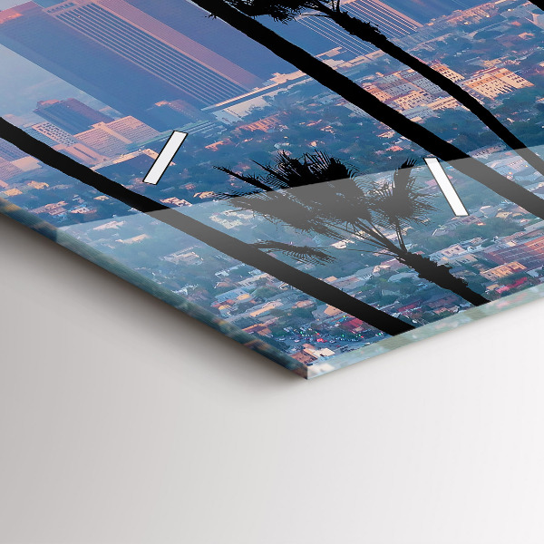 Horloge rectangulaire horizontale Coucher de soleil à Los Angeles