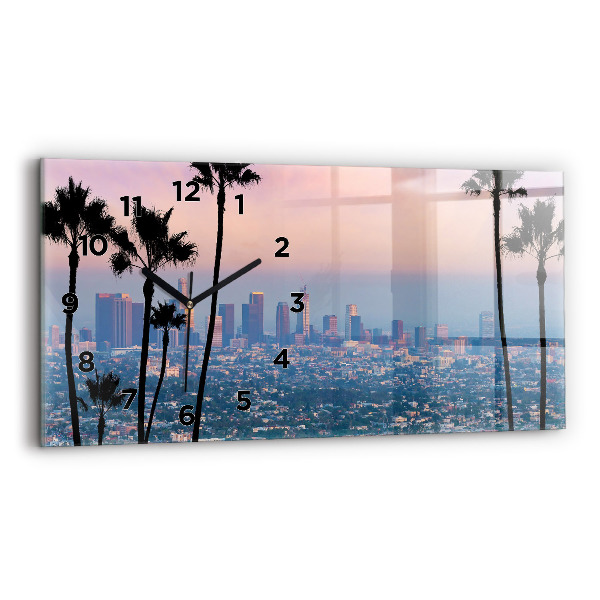 Horloge rectangulaire horizontale Coucher de soleil à Los Angeles