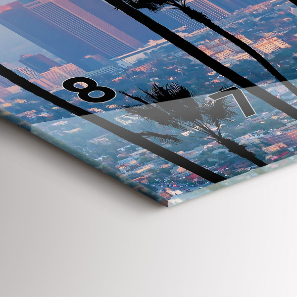 Horloge rectangulaire horizontale Coucher de soleil à Los Angeles