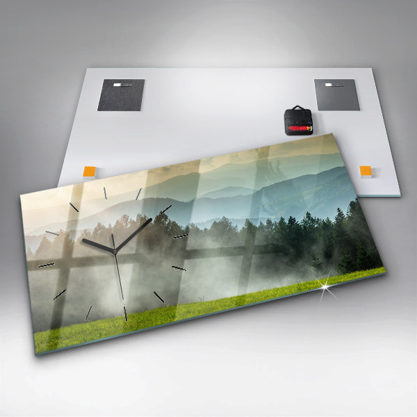 Horloge rectangulaire horizontale Paysage de montagne