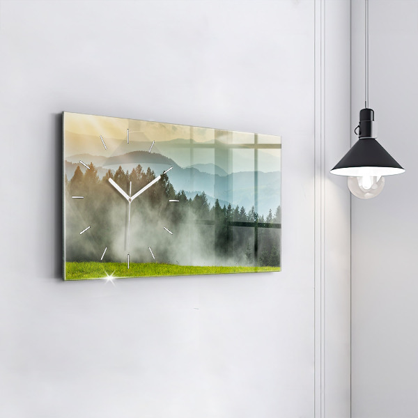Horloge rectangulaire horizontale Paysage de montagne
