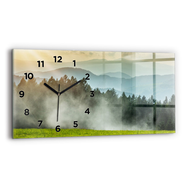 Horloge rectangulaire horizontale Paysage de montagne