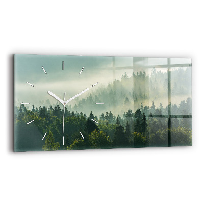 Horloge rectangulaire horizontale Lever de soleil sur les Beskides