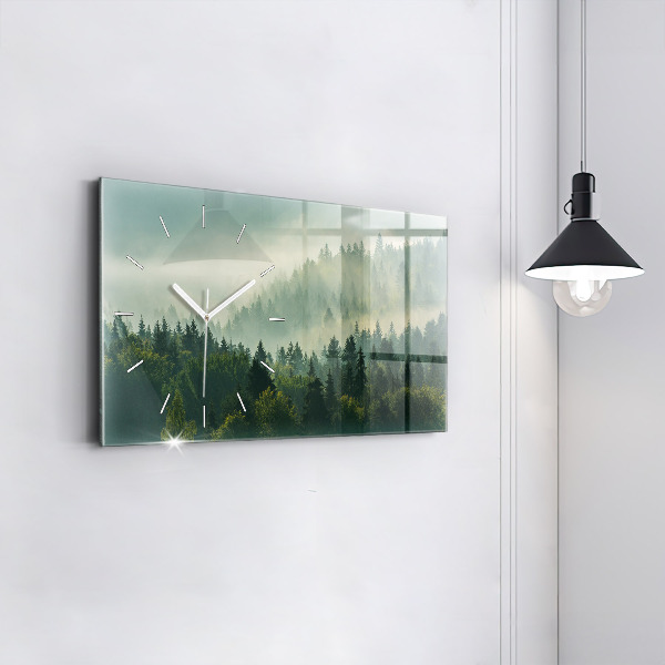 Horloge rectangulaire horizontale Lever de soleil sur les Beskides