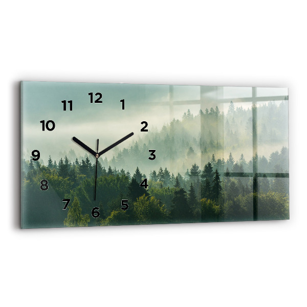 Horloge rectangulaire horizontale Lever de soleil sur les Beskides
