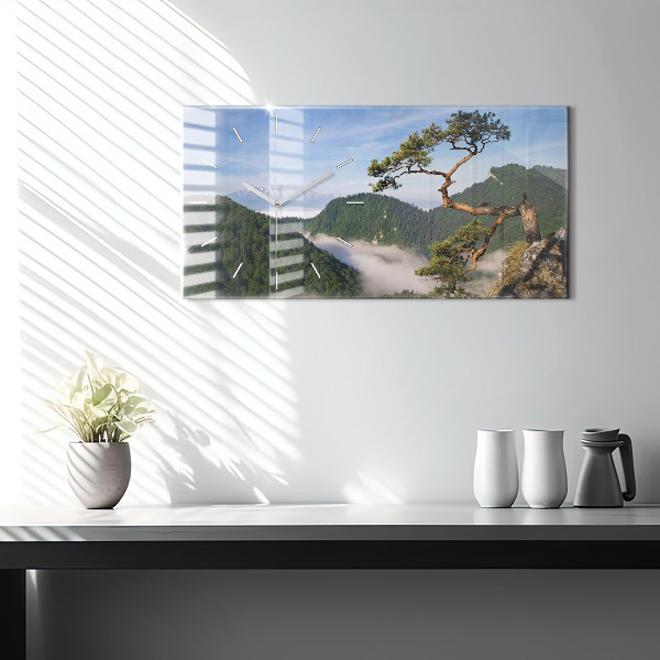 Horloge murale horizontale Pic de Sokolica dans les montagnes des Piénines