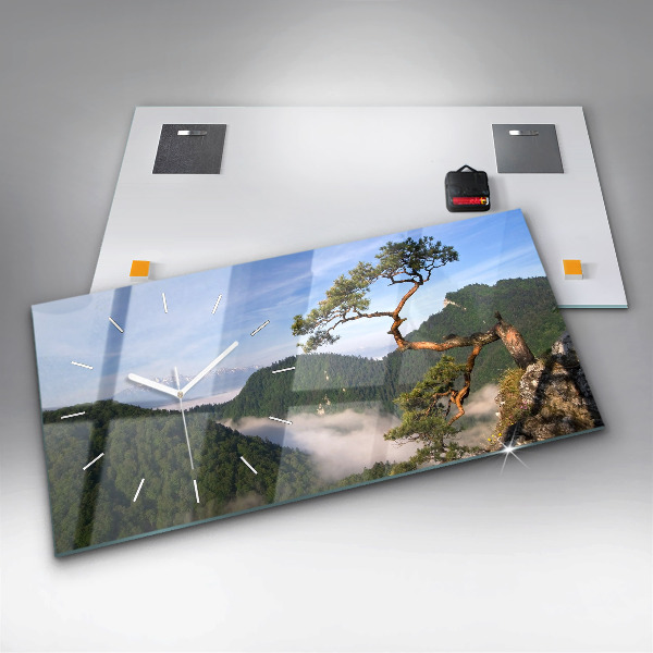 Horloge murale horizontale Pic de Sokolica dans les montagnes des Piénines