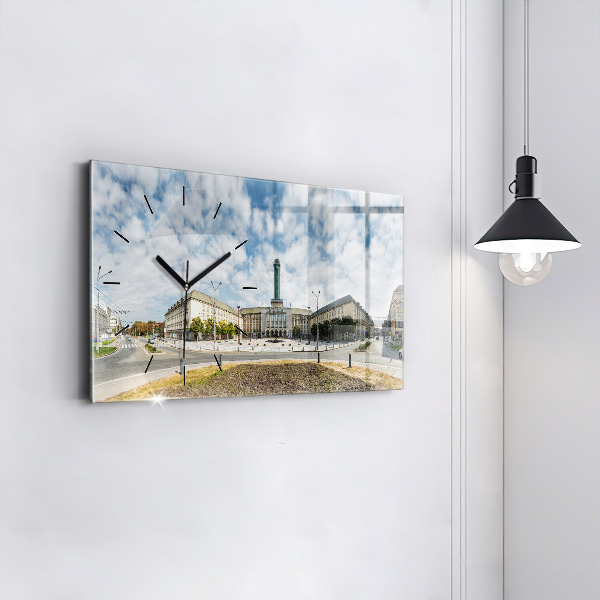 Horloge murale horizontale 'Panorama de la ville d''Ostrava'