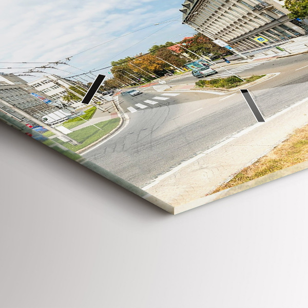 Horloge murale horizontale 'Panorama de la ville d''Ostrava'