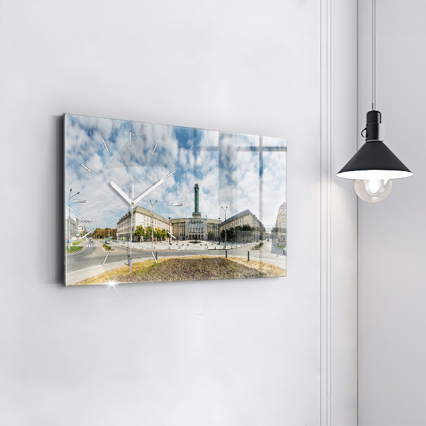 Horloge murale horizontale 'Panorama de la ville d''Ostrava'