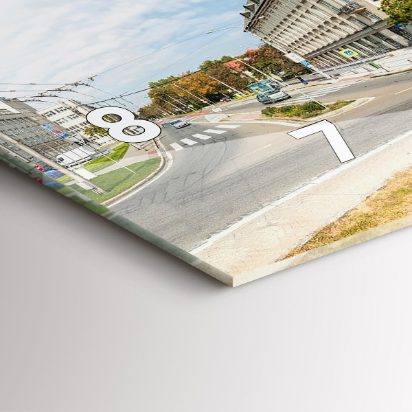 Horloge murale horizontale 'Panorama de la ville d''Ostrava'