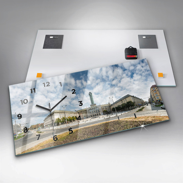 Horloge murale horizontale 'Panorama de la ville d''Ostrava'