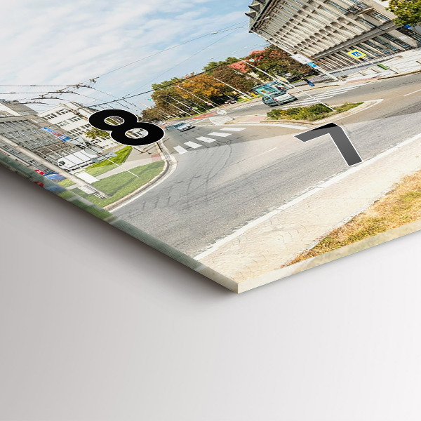 Horloge murale horizontale 'Panorama de la ville d''Ostrava'