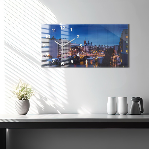 Horloge rectangulaire horizontale Panorama de la ville de Plzeň