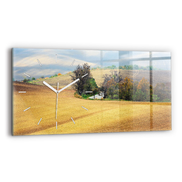 Horloge rectangulaire horizontale Paysage rural de Moravie