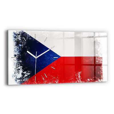 Horloge rectangulaire horizontale drapeau tchèque