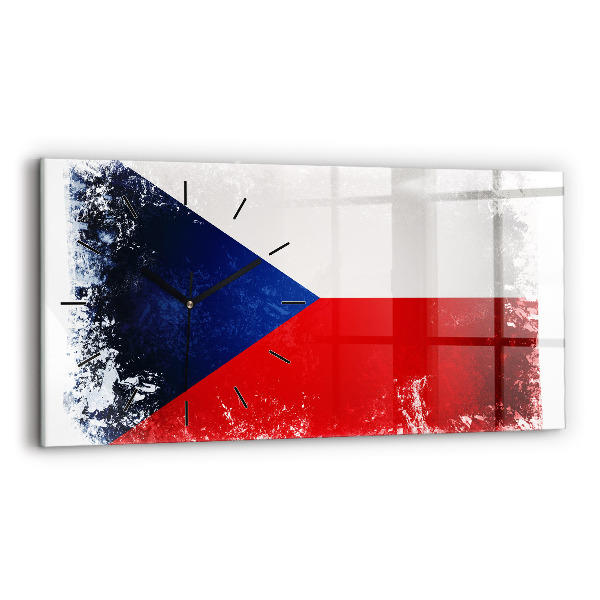 Horloge rectangulaire horizontale drapeau tchèque