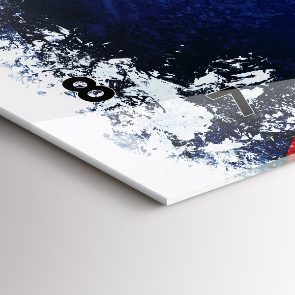 Horloge rectangulaire horizontale drapeau tchèque