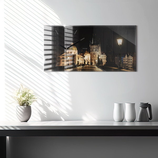 Horloge murale horizontale Pont Charles à Prague